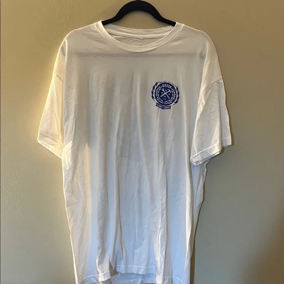 DIXXON White Tee with Blue Crest - Picture 1 of 2